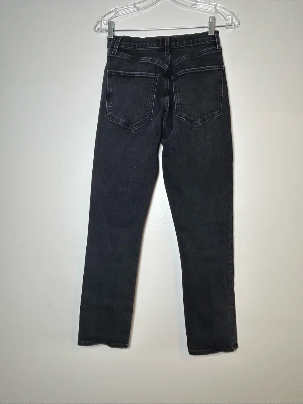 AGOLDE Riley bottom fly Black Straight-Leg Jeans women’s 25 high rise premium